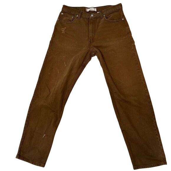 VTG Levis 550 Mens Relaxed Fit Brown Denim Jeans 34 X 32 Made USA 100% Cotton - Picture 2 of 11